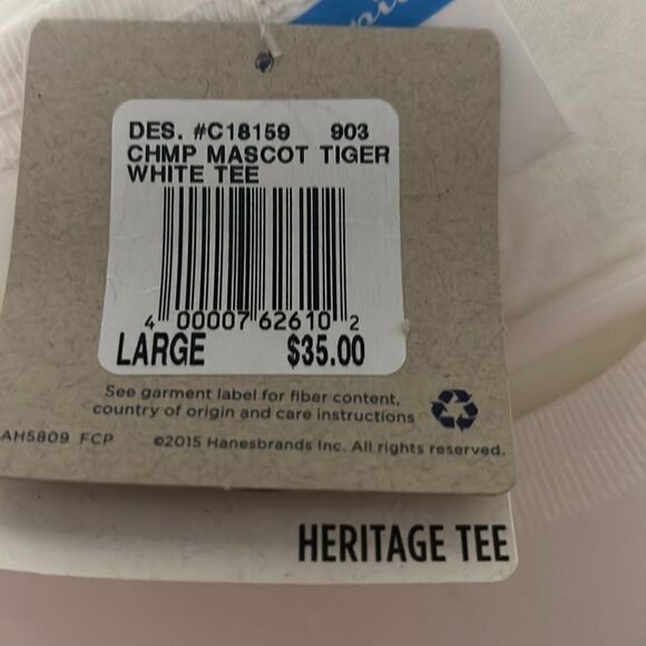 🔥🔥 Deadstock “NWT” CHAMPION HERITAGE TEE “Tiger” Embroidered - Men Sz Large - Picture 10 of 13